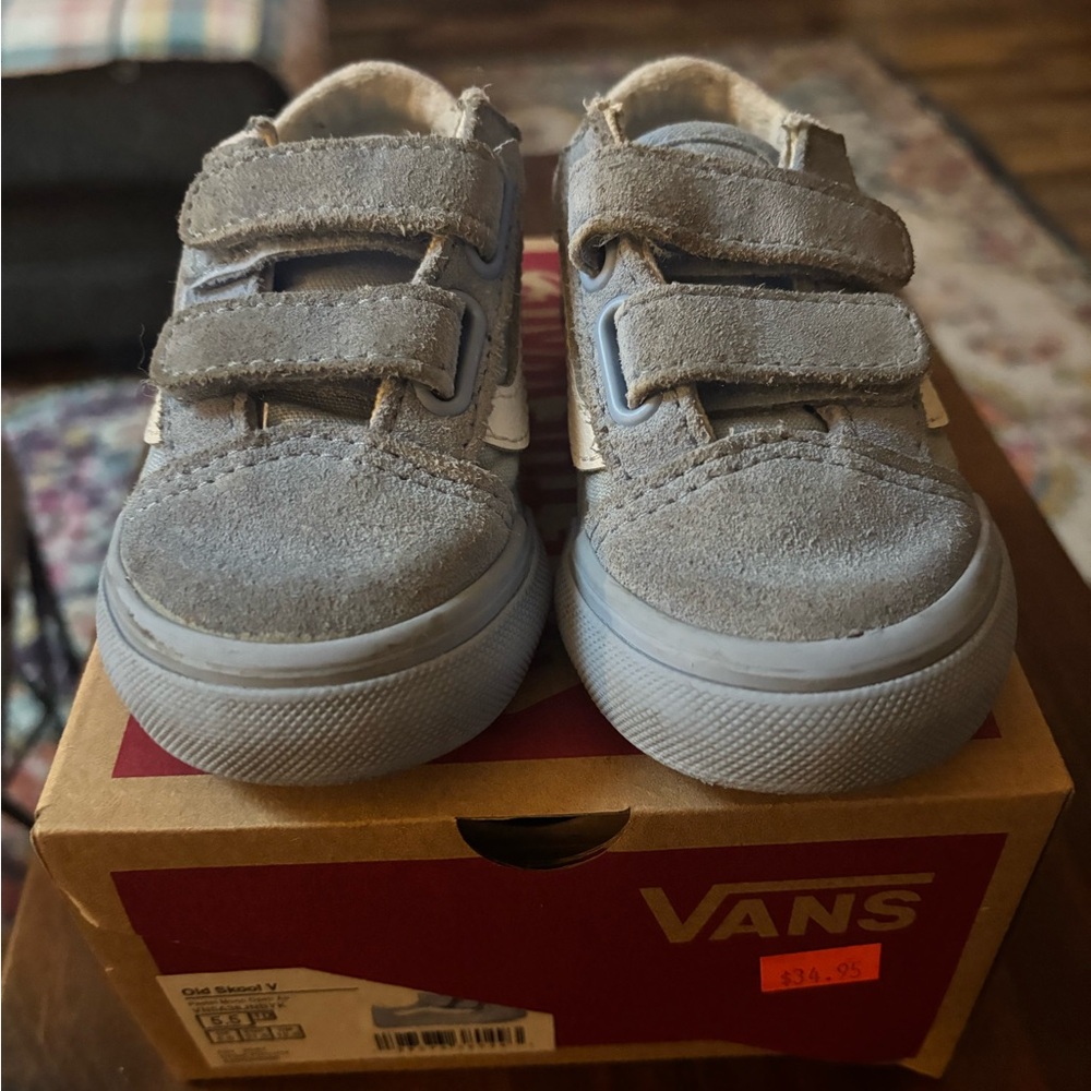 Vans Kids Light Blue Suede Sneakers 5.5TD